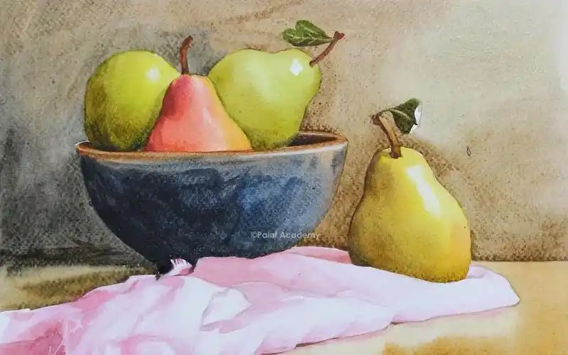 【水彩】静物,水果