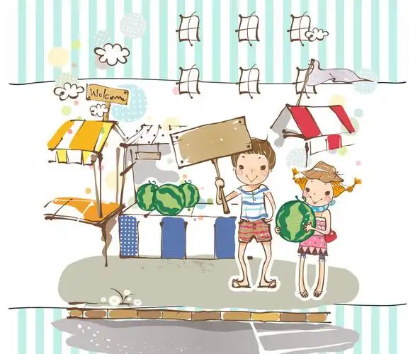 卡通漫画手绘儿童图