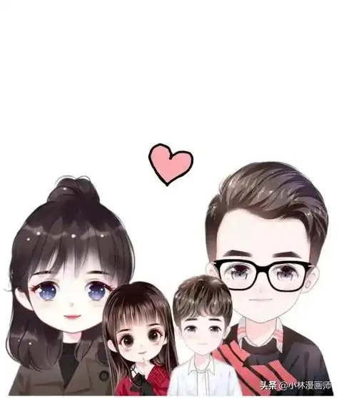 微信头像 卡通全家福 卡通头像图片大全 -【爱个性】