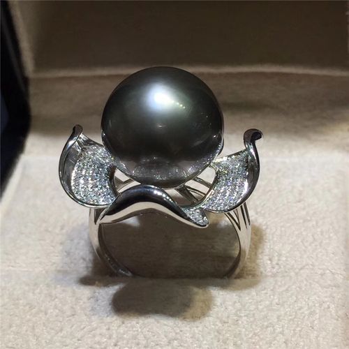 翠驰阁珍珠戒指 镶嵌加工定制 戒托18k空托 款式新颖