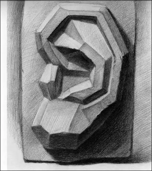 石膏人头像结构素描