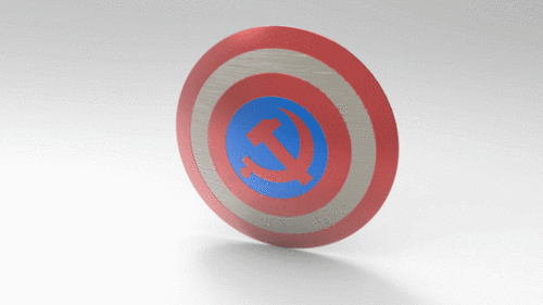 solidworks设计的中国队长盾牌!属于我们的超级英雄!