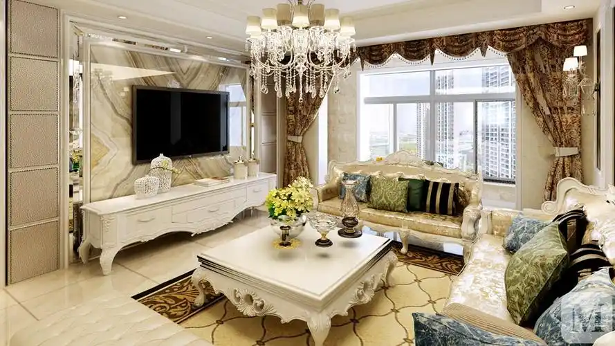 7万143㎡简欧四房装修欧式大户型设计齐悦国际