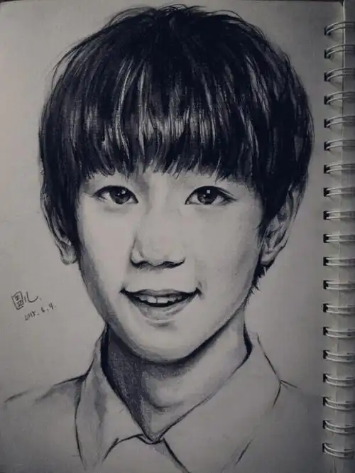 王源素描图片简单易懂