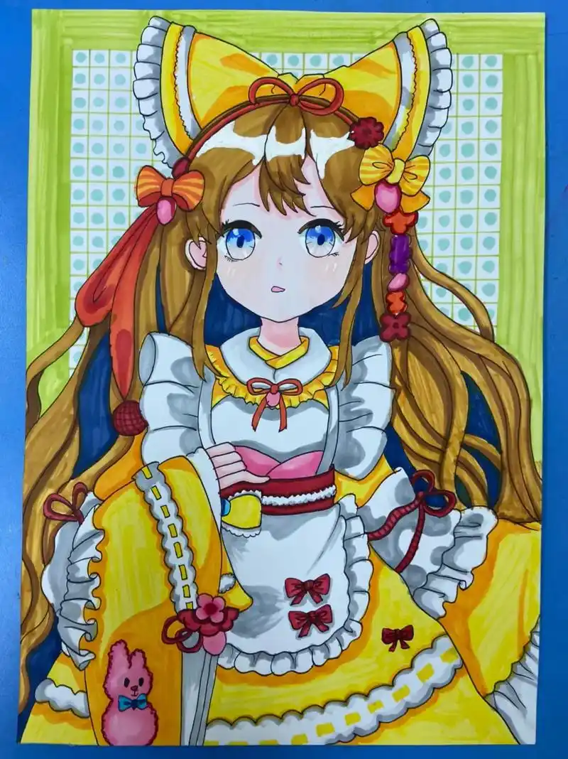 漫画女孩#漫画男孩#马克笔#临摹 原作者:木木cy 原作者 - 抖音