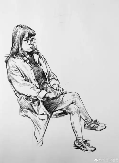 速写素材.刘雪松.图源微博.