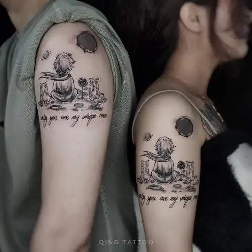 情侣纹身小王子纹身柯基纹身