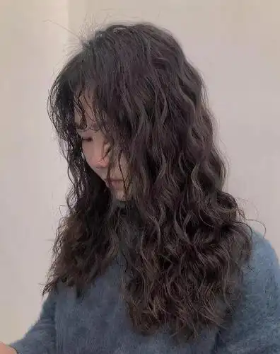 洋气小卷全头烫图片长发羊毛卷真的美炸了