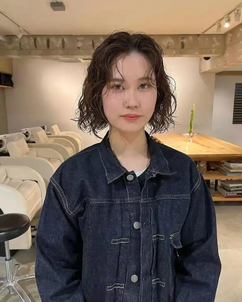 试试冷烫湿发卷真实自然接地气