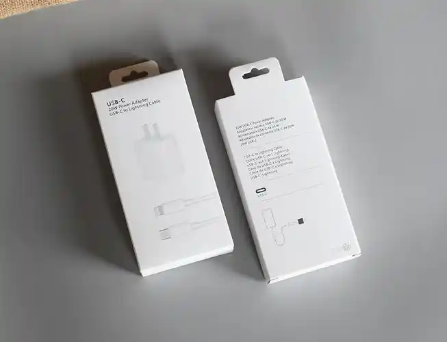 适用苹果20w充电头包装盒 pd快充数据线包装盒 套装 数据线包装盒