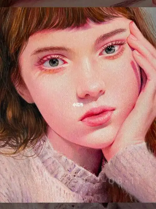 高质量彩铅小姐姐