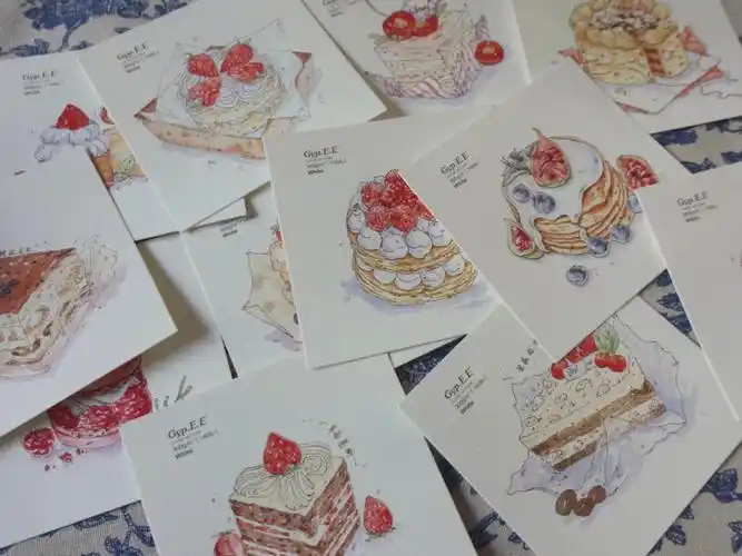 水彩甜点画练习