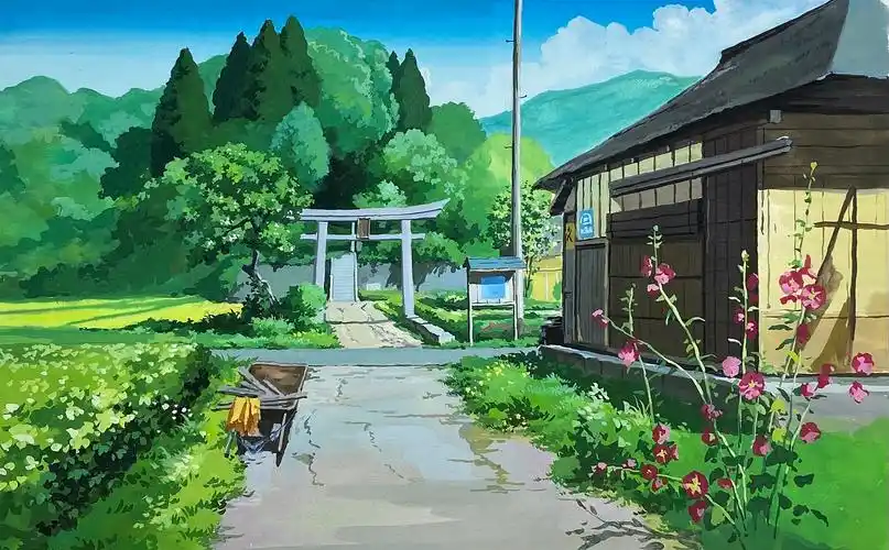 宫崎骏动漫场景手绘