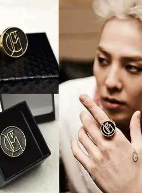 包邮bigbang权志龙gdragon同款皇冠灯戒指指环周边(送包装盒)