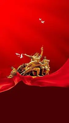 红色抗日战争胜利周年纪念日手机宣传海报背景