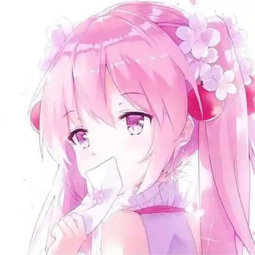 二次元头像动漫头像可爱呆萌治愈粉色系