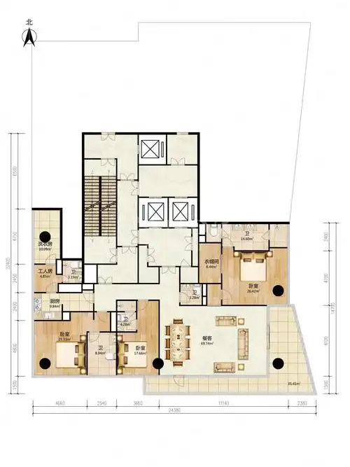深圳湾一号3室2厅4卫301.71㎡东南8800万