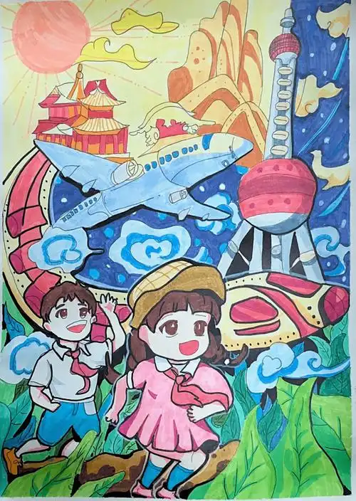 主题儿童绘画精彩作品展播(1),征集火热进行中～_大赛_教育_少儿