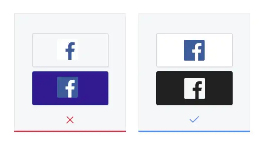 脸书符号在单色时应该注意的使用规范.