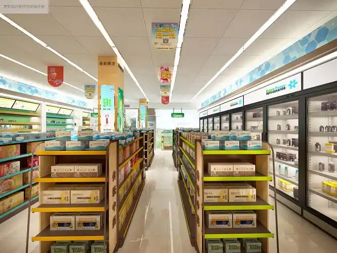 中药店设计西药店设计螺旋藻专卖店设计