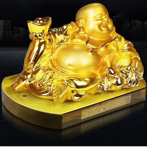 幸运帝汽车香水摆件弥勒佛车载车内车上车用装饰品出入平安香水座摆件