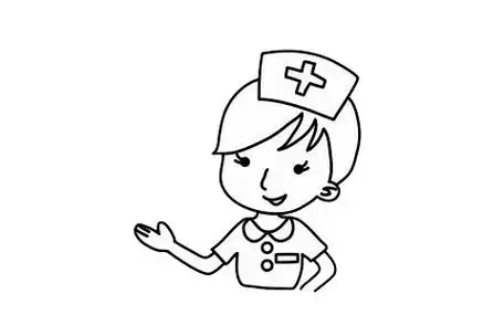 护士简笔画简单又漂亮 护士简笔画一步一步画图片