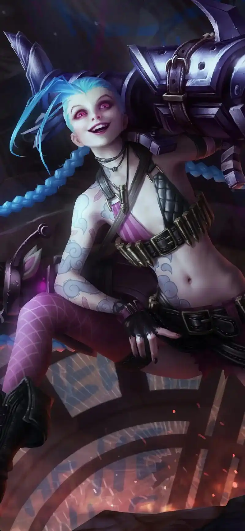 英雄联盟暴走萝莉金克丝全皮肤手机壁纸 #送你一张壁纸 #高清 - 抖音