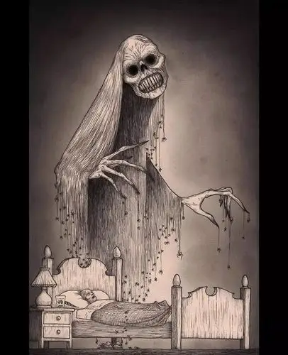 这种手绘作品我是不敢晚上看的