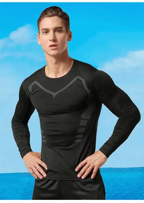 泳衣男上衣长袖男士泳裤游泳衣泡温泉全身潜水服防晒男生泳装套装