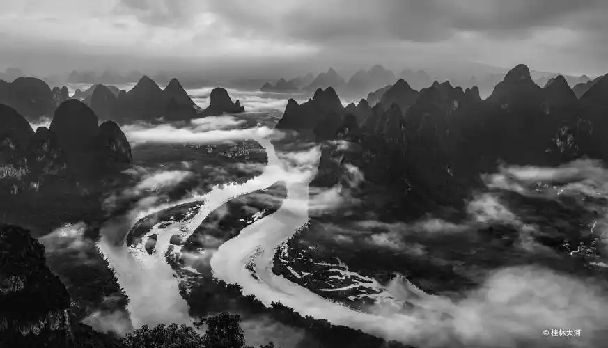 【桂林大河】-黑白山水间