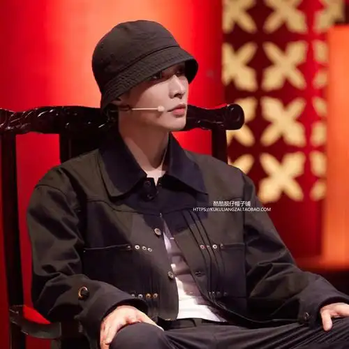 张艺兴同款渔夫帽子圆顶短檐这就是潮百搭街舞男x女4黑色力荐