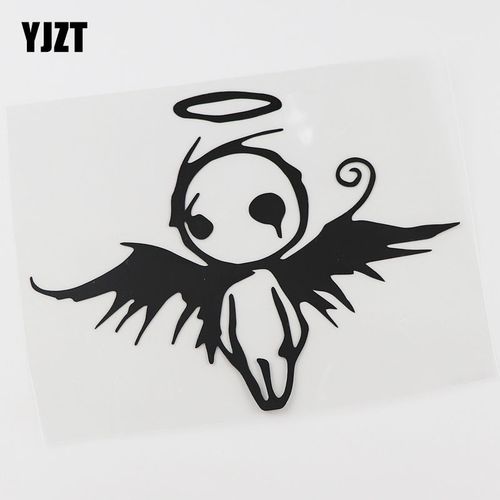 yjzt 骷髅天使个性创意车身贴纸 装饰贴花 hy3083