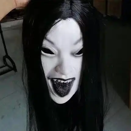 鬼面具万圣节恐怖面具鬼屋密室逃脱npc女鬼吓人扮鬼头套鬼全脸装扮