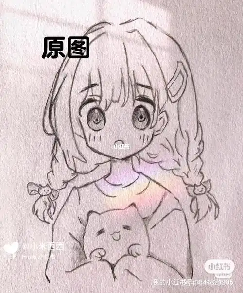 小女孩简笔画