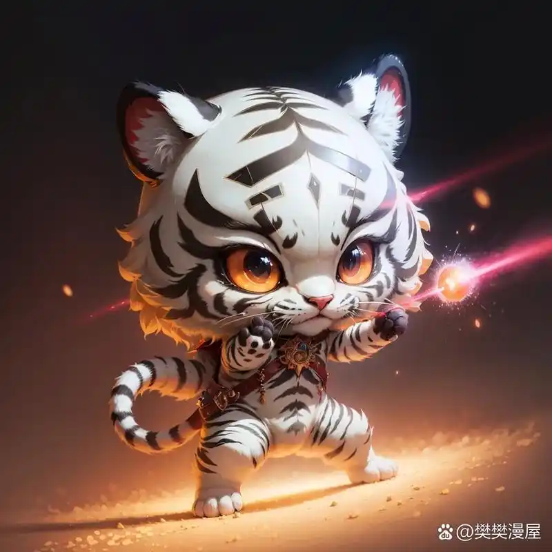 四神兽系列 q版小可爱四神兽之一——白虎