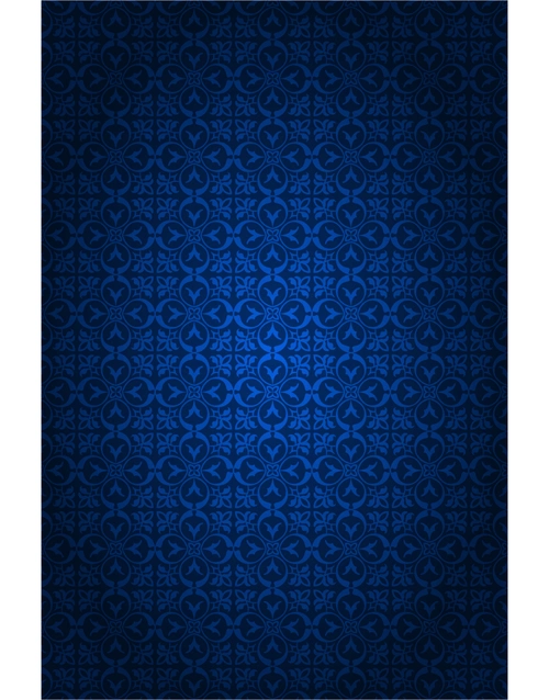 蓝色复古花卉底纹海报背景设计