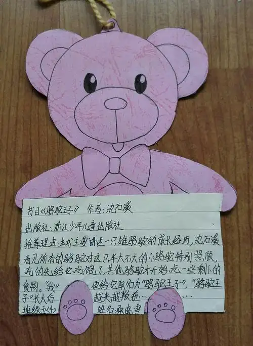 好书推荐卡,太棒了!五(4)班专辑