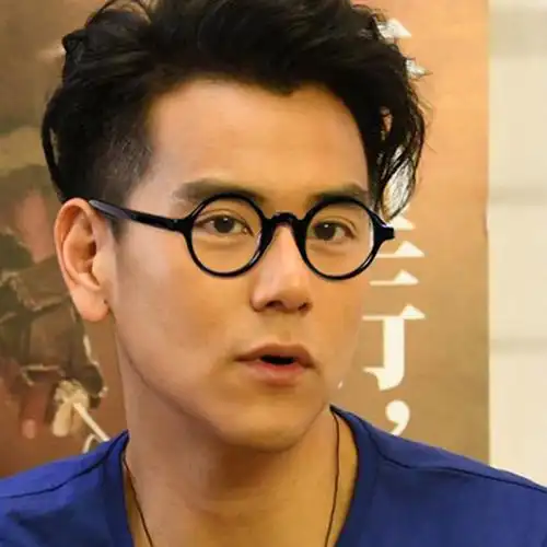 彭于晏余文乐明星同款复古圆框眼镜日系眼睛黑框镜架男潮可配近视