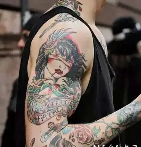 花臂纹身图案大全_花臂纹身图片_纹身花臂手稿_半臂纹身_第129页 - 纹