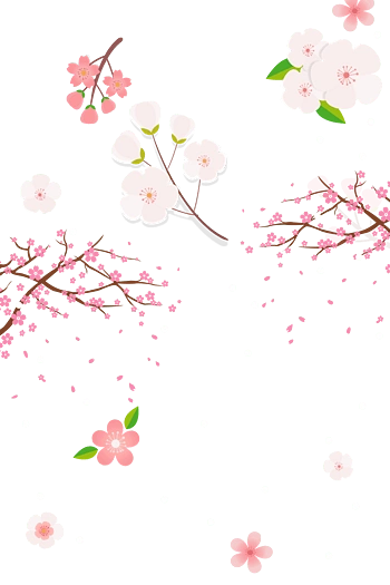 卡通粉色樱花