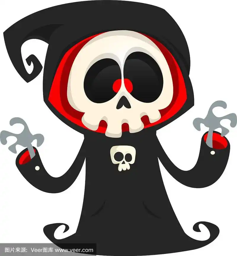 死神卡通人物孤立