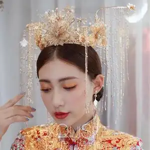 50124人付款淘宝日韩新娘婚纱皇冠头饰大气三件套十八岁生日公主结婚