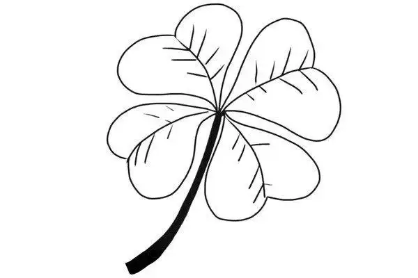 四叶草的简单画法步骤图解大全
