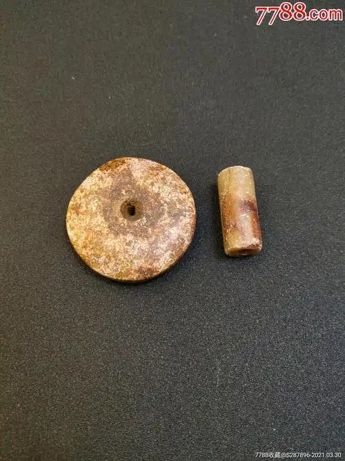 高古骆越石器,红水河打捞出水,老玉璧,玉管