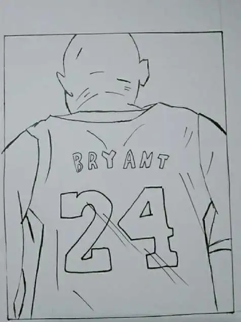 q版科比简笔画教程步骤