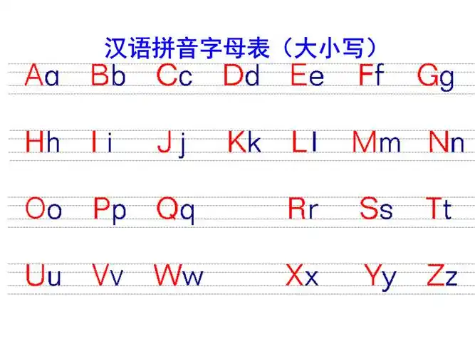 汉语拼音字母表(26个大小写及习题)67255.ppt