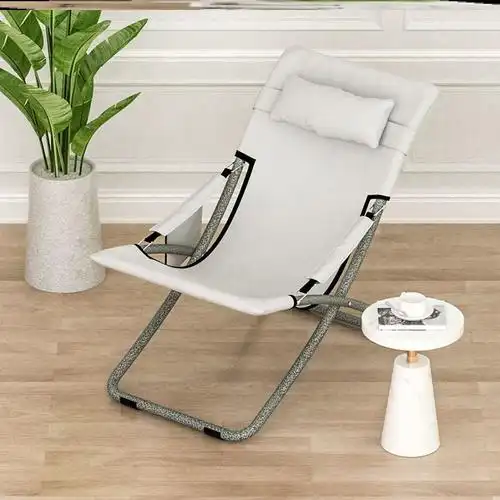 高端折叠躺椅便携办公室睡椅靠背休闲阳台懒人折叠椅