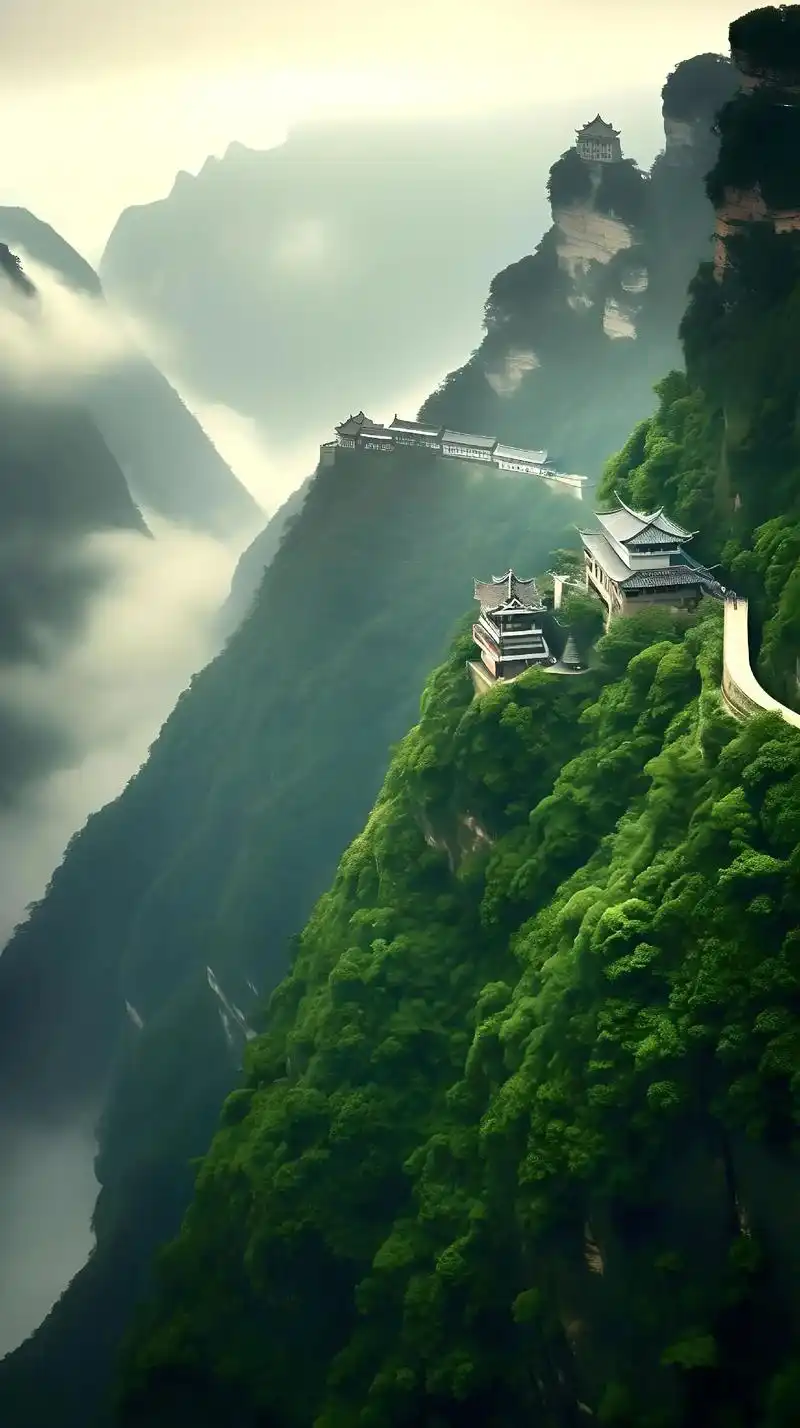 太行山山峰陡峭,山势雄浑,在涓涓细流和青翠的群山环绕下,更显 - 抖音