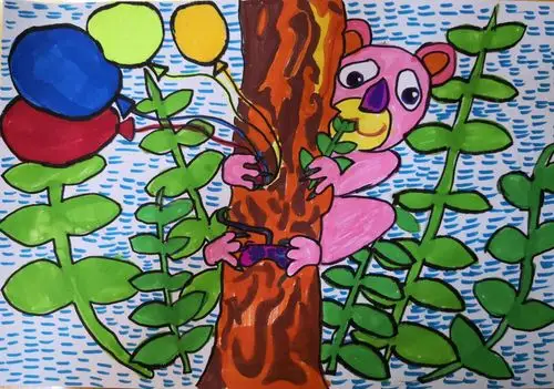 五级《可爱的树袋熊》模拟习作