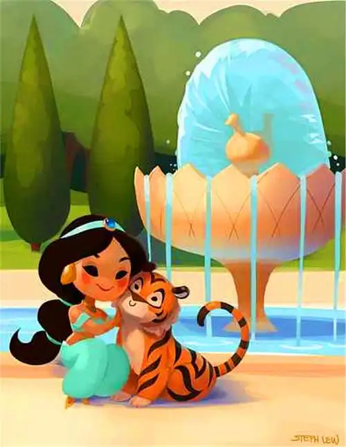 茉莉和老虎乐雅这可能是最可爱的一只老虎了.